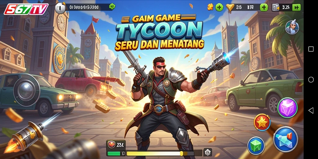 Tangkapan layar 567TV menampilkan gameplay Tycoon yang seru dan interaktif.