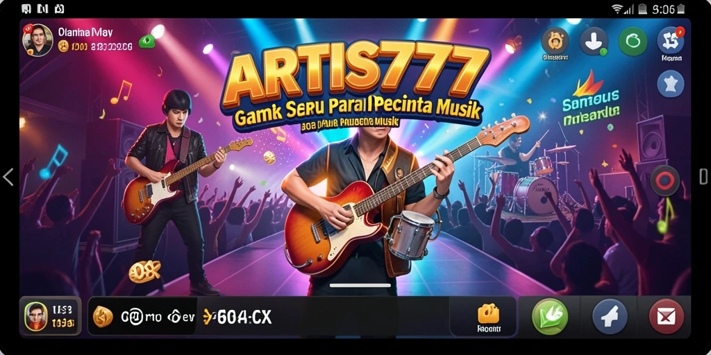 Tampilan menarik dari gameplay musik di ARTIS777.