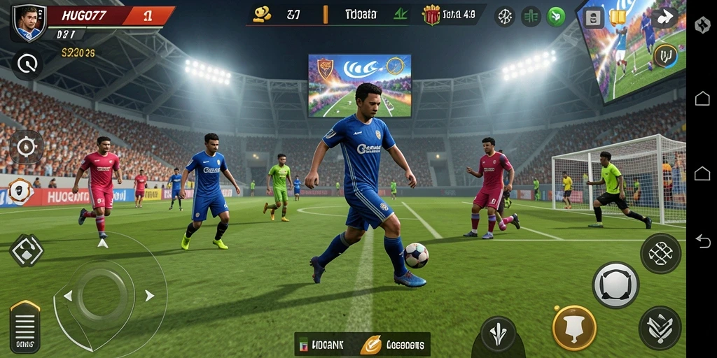 Tampilan gameplay <strong>HUGO77</strong> dengan grafik olahraga yang menakjubkan.