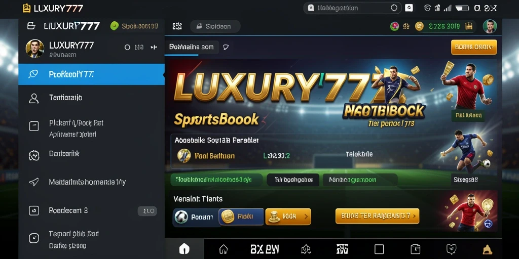 Tampilan antarmuka LUXURY777 yang modern dan menarik selama taruhan olahraga.